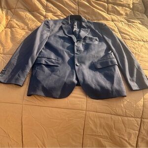 Hugo Boss Men's Dark Blue Drago Super 110 Wool Blazer Size 38S